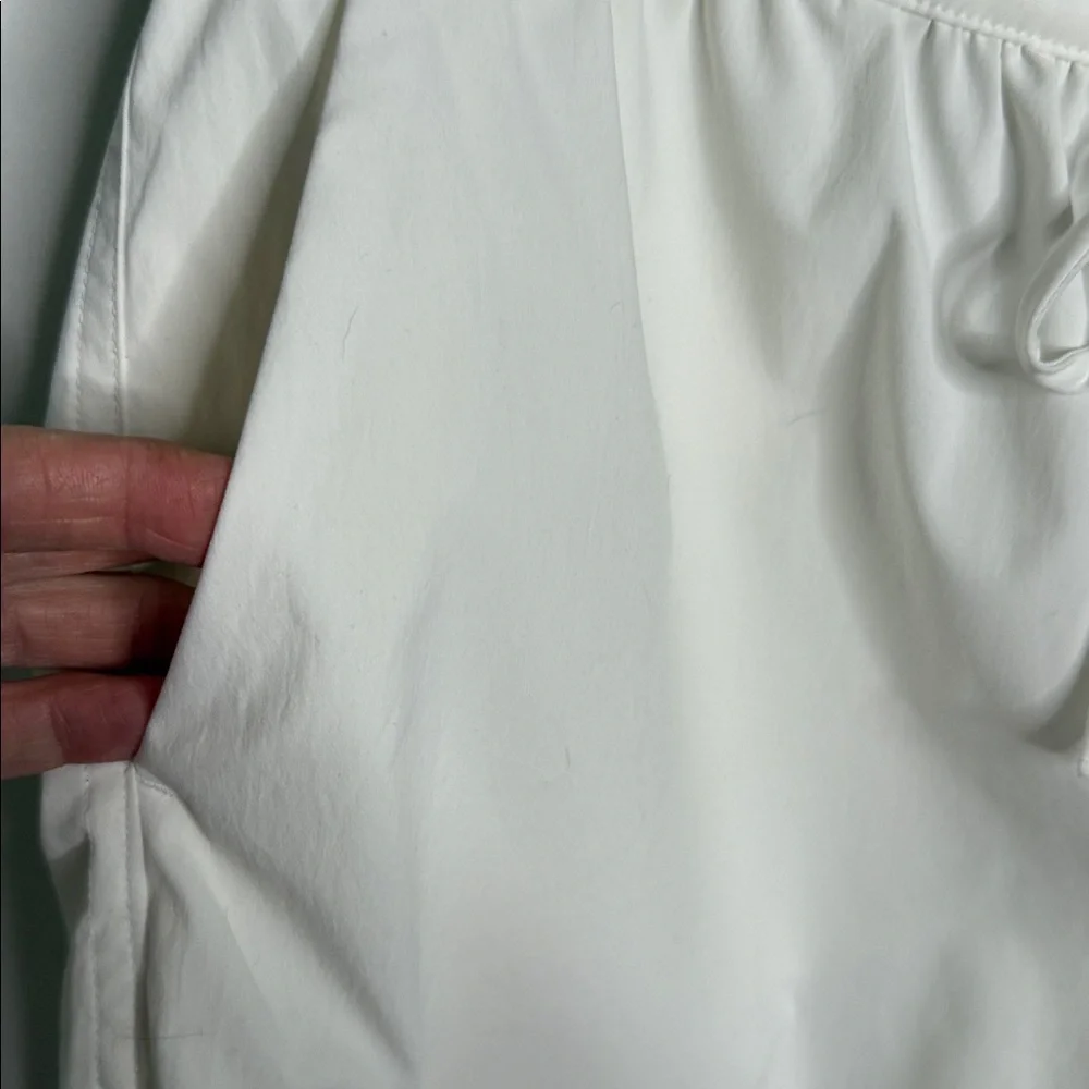 NWT Athleta drift poplin Bermuda pull on elastic waist UV 40% shorts sz M - Picture 4 of 7